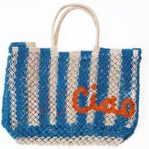 The Jacksons London / Medium Jute Tote / Ciao / 100% authentic / NWT